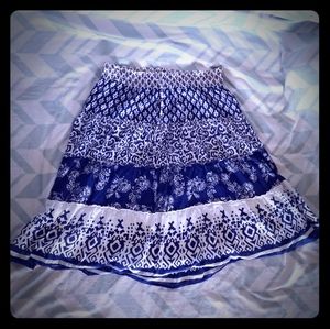 GUC Old Navy L Boho Midi A-Line Cotton Skirt